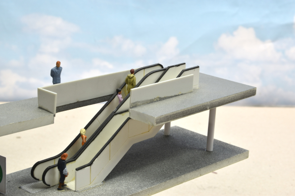 Stairs, 1-storie, 1 stairway and 1 escalator